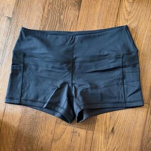 Feed me fight me Women's Black workout Shorts